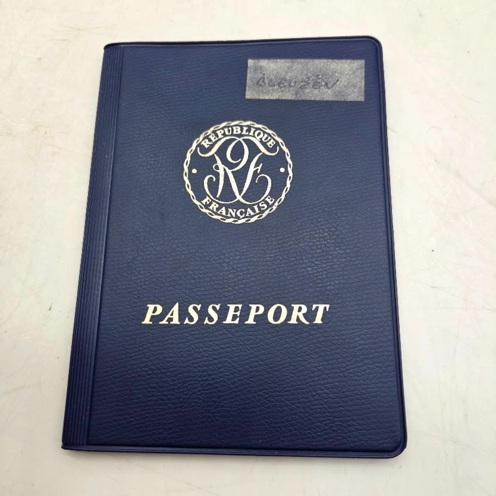 Vintage France Passport 1970s Expired Visas Stamps Paris Lady Gisele Bleuzen